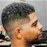 Mid Fade with Afro-textured Hair