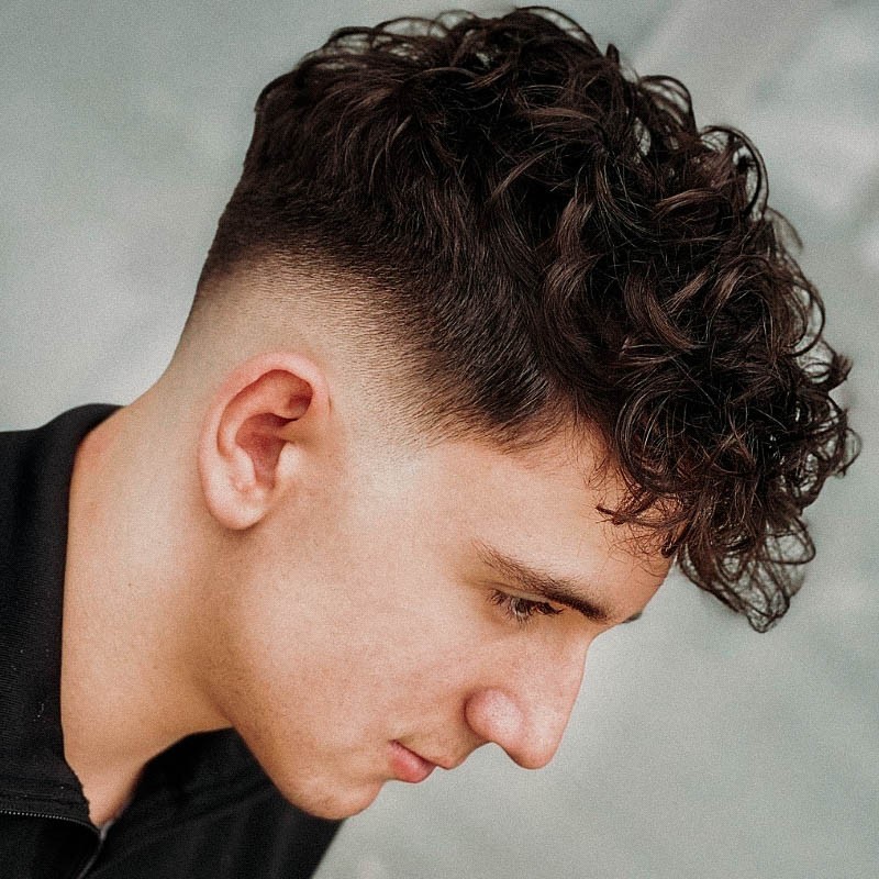 Low Curly Fade Haircut