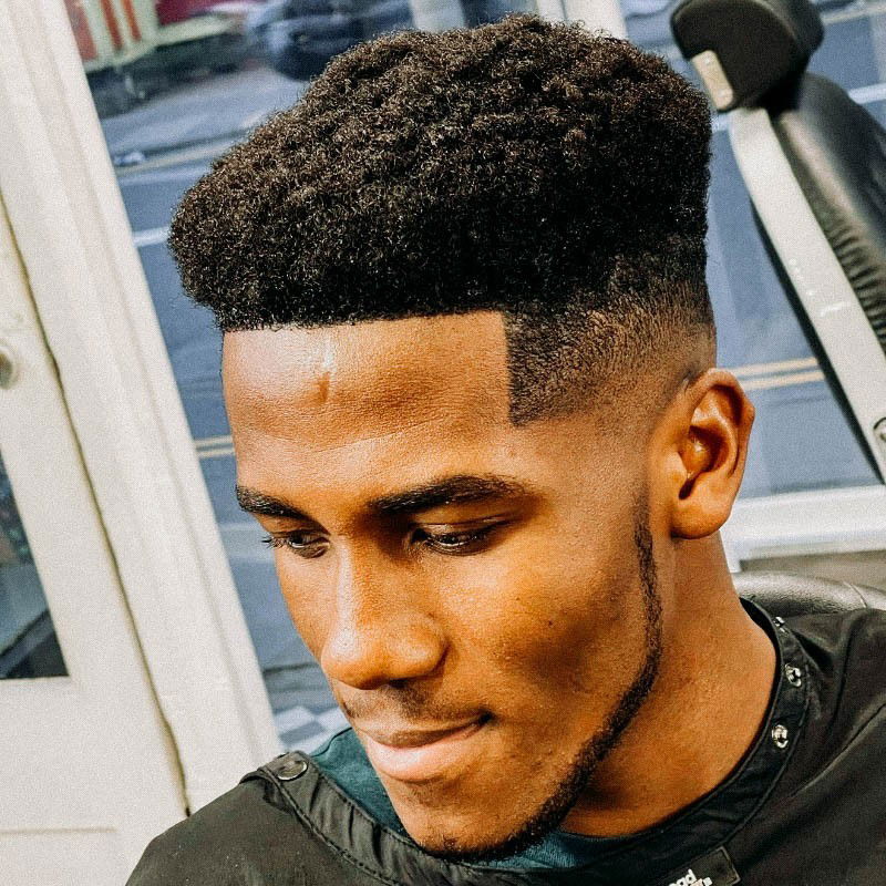 High top fade with straight clearance hair