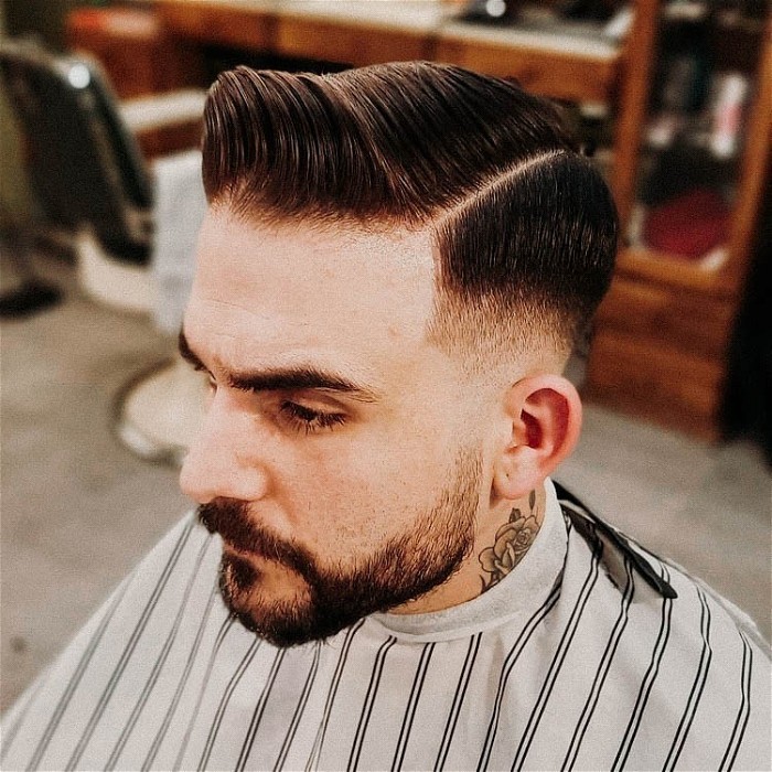 tapered ivy league haircut