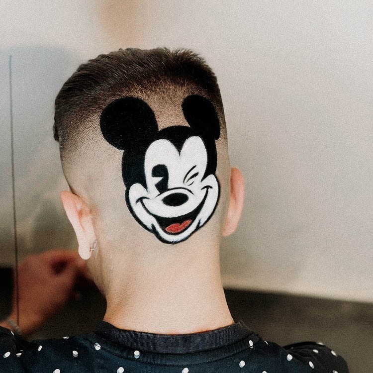 3D Mickey Mouse Hairline Design