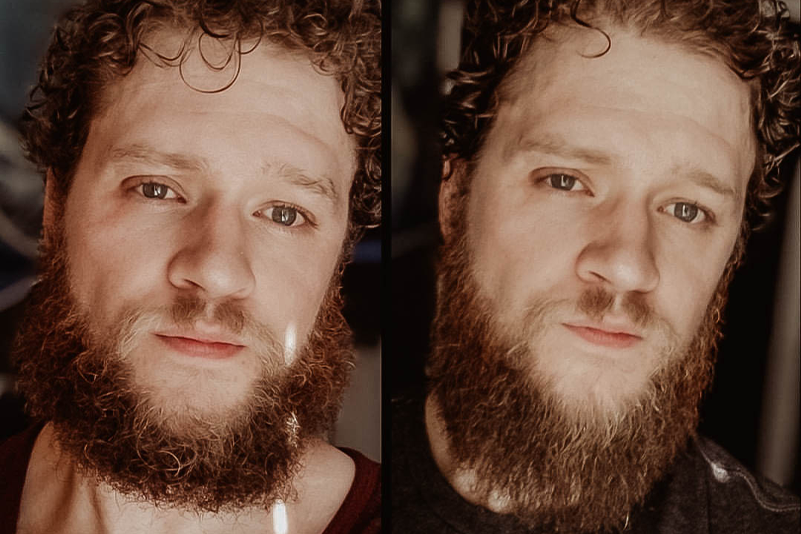 Straighten a curly beard sale