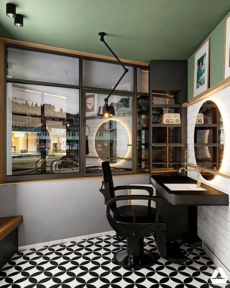 Small Barber Shop Interior Design