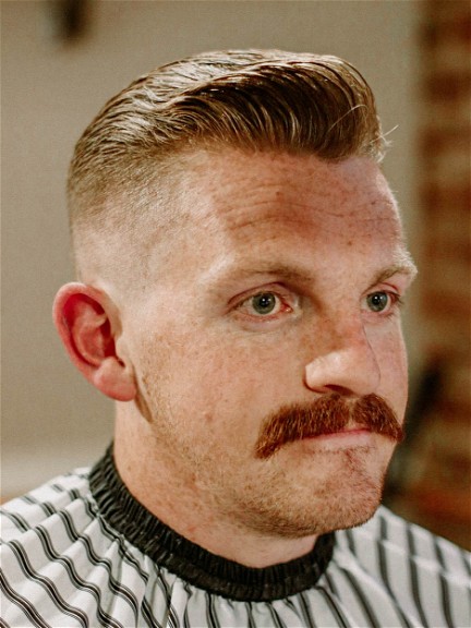 Slick Back with Mustache