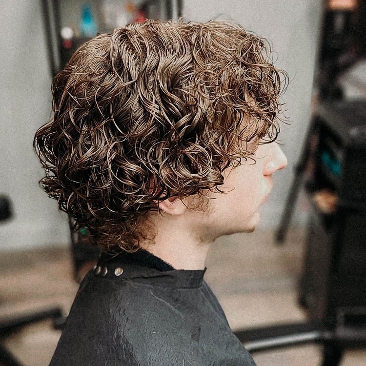 Medium Length Glossy Curly Hair