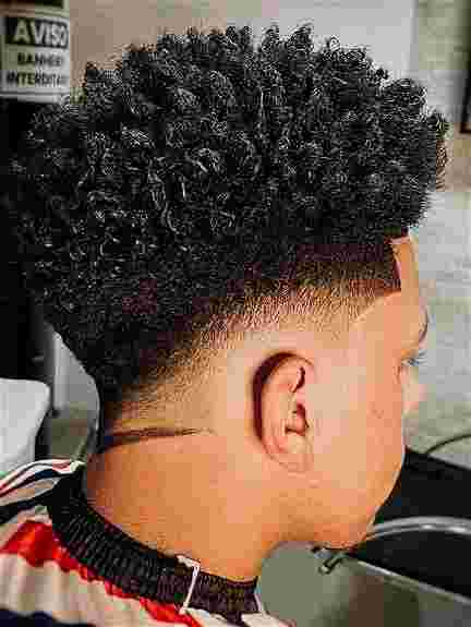 Mid Skin Fade Afro Haircut