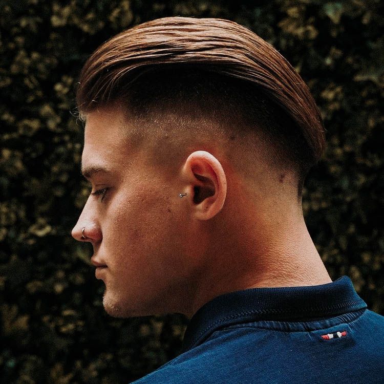 undercut hairstyle men back of head view