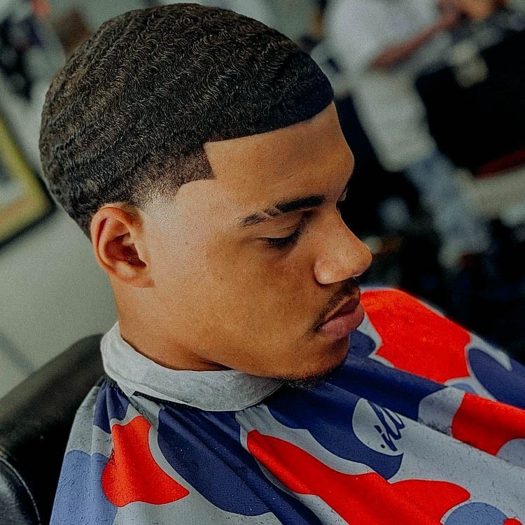 Low taper Fade + Waves