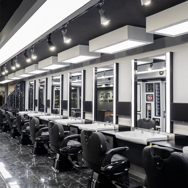 Large Space Barber Shop Ideas Interior
